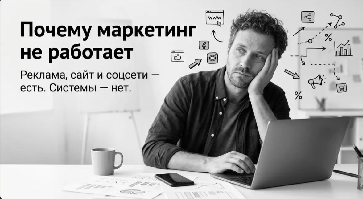 Почему маркетинг не работает, даже если вы уже пробовали рекламу, сайт и соцсети